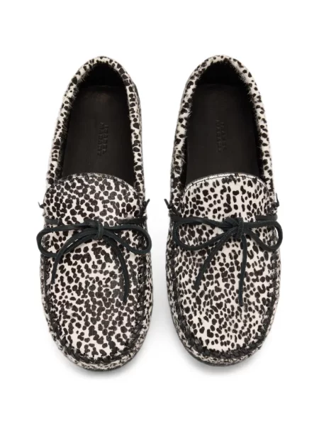 Pantofi loafer Isabel Marant din piele cu imagine alb