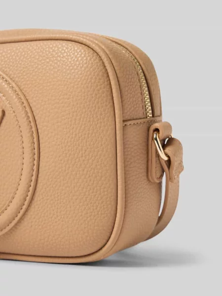 Torba camera bag z detalem z logo model ‘Covent’ Valentino Bags beżowa