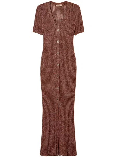 Rochie Twinset tricotate de costum maro