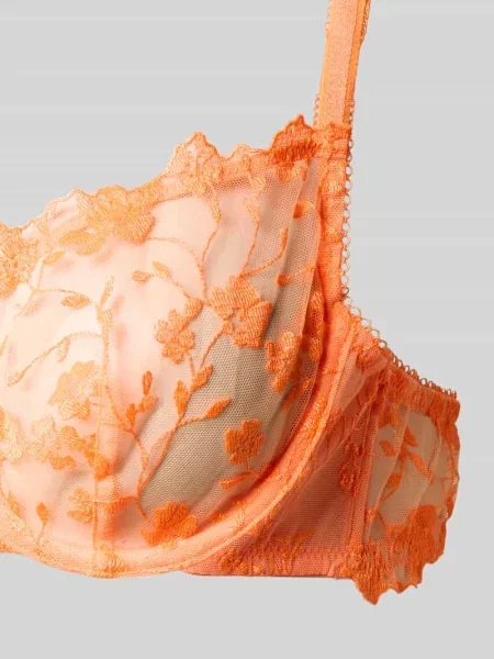 Biustonosz typu balkonetka z obszyciem koronką model ‘MAYA’ Guess pomarańczowy