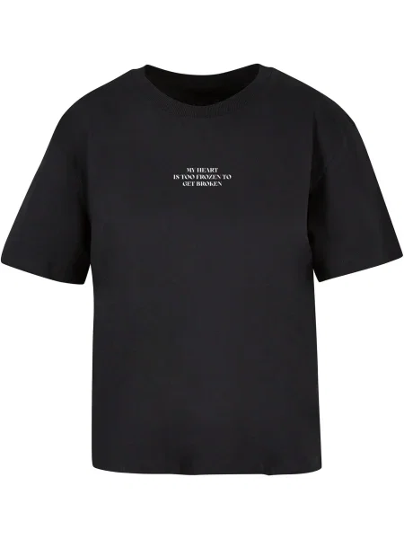 Miss Tee Tricou Too Frozen albastru / negru alb