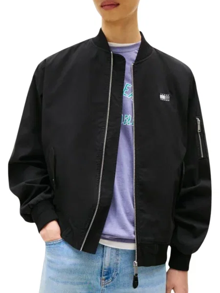 Яке тип бомбър Tommy Hilfiger Jeans черно
