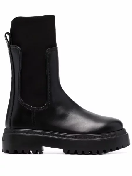 Cizme scurte Le Silla din piele negru
