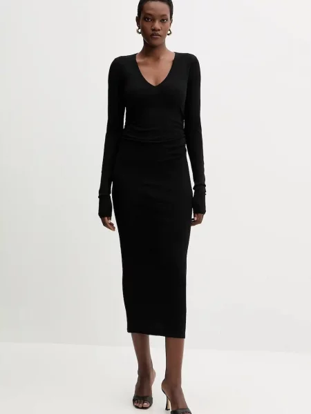 Marella rochie maxi mulata negru