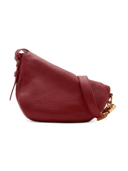 Torebka skórzana Burberry skórzana elegancka czerwona