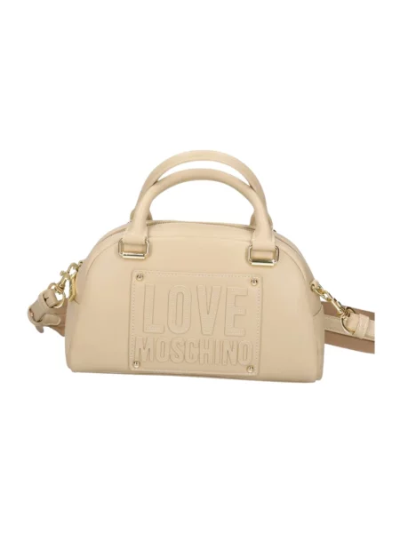 Torebka Love Moschino skórzana beżowa