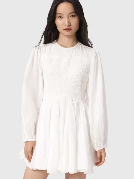 AllSaints rochie evazată CHIA alb