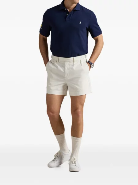 Șapcă Polo Ralph Lauren de mătase cu dungi cu cataramă albastru