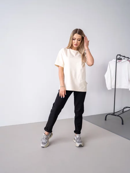 TeamV Oversize Футболка бежевий