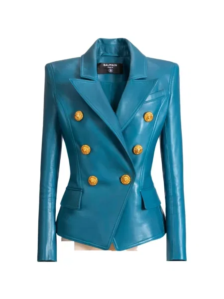 Geanta de piele Balmain albastru