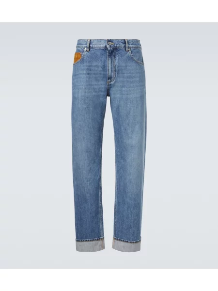 Traperice Bottega Veneta visoki struk plava