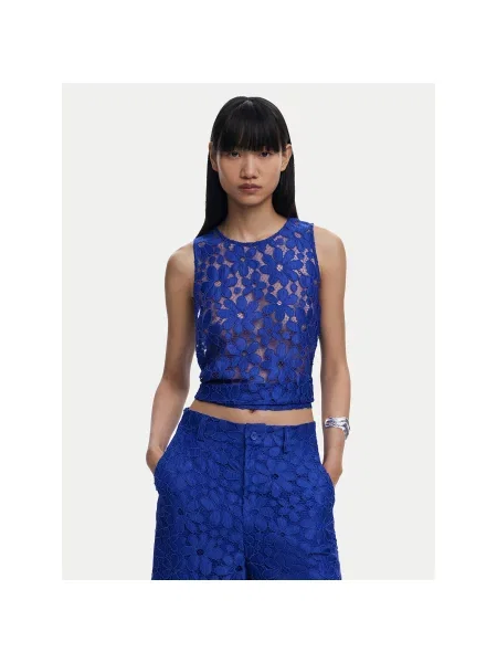 Desigual Топ Tanatos Голубий Slim Fit
