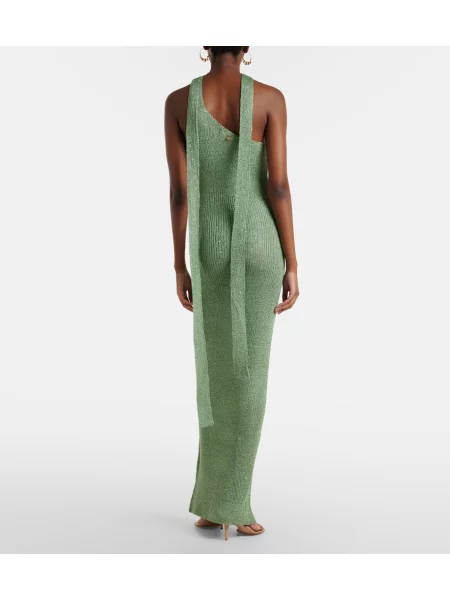 Rochie maxi Bananhot cu un umăr gol verde