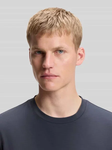 BOSS Orange T-shirt z bawełną TChup granatowa
