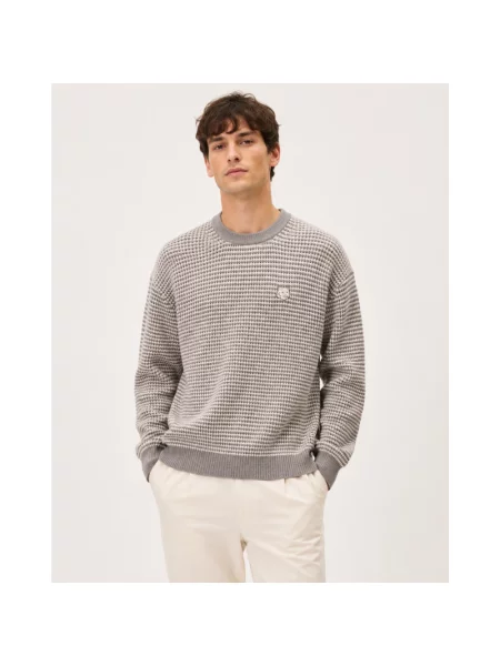 Dzianinowy sweter Maison Kitsune beżowy