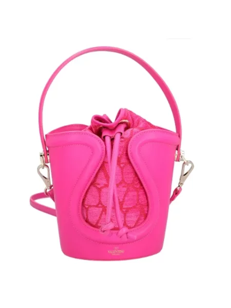 Torebka Valentino płócienna różowa