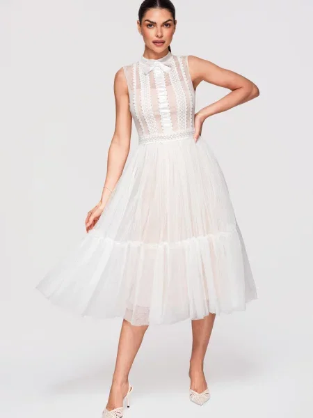Rochie midi Edoti alb
