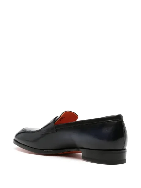 Pantofi loafer Santoni din piele albastru