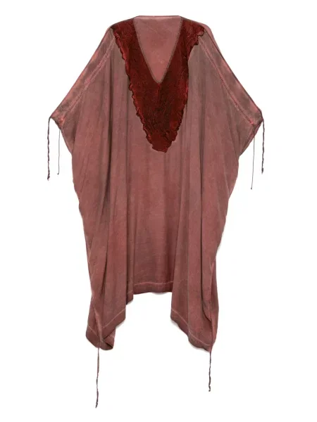 Rochie Isaac Sellam Experience cu decolteu în V de costum roșu