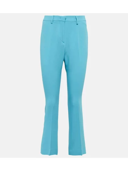 Pantaloni Etro cu talie înaltă albastru