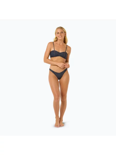 Góra od stroju kąpielowego Rip Curl Dalias Denim Bandeau niebieski