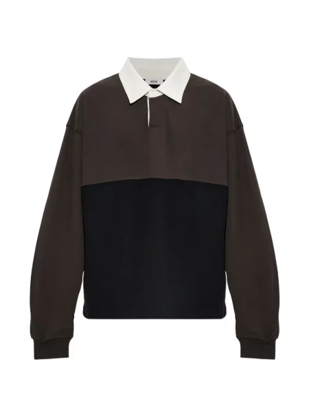 Lung tricou polo Agolde maro