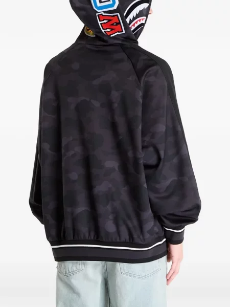 Hanorac cu glugă A Bathing Ape® cu imagine negru