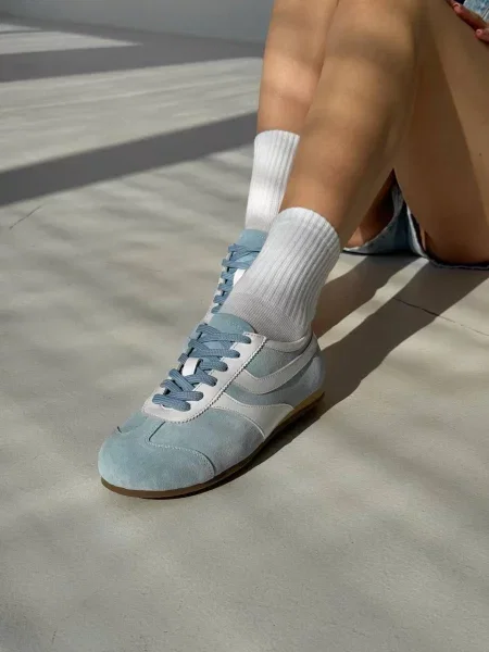 Замшеві Кеди низькі блакитний