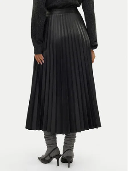 Vero Moda Sukňa z imitácie kože Bella Holly čierna
