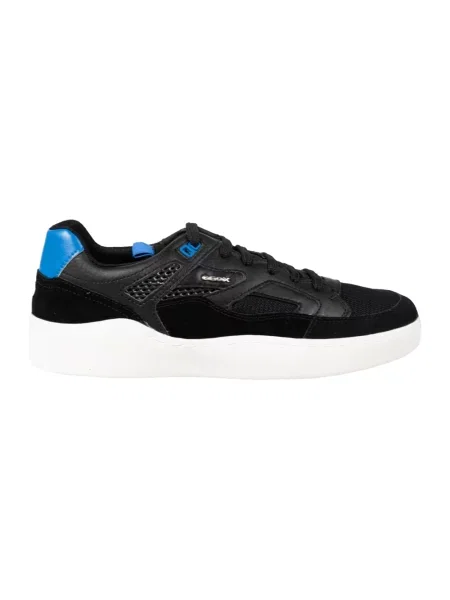 Sneakersy Geox skórzane wiązane czarne