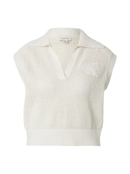 Calvin Klein Jeans Vestă tricotată deschis bej