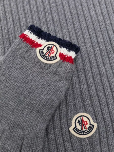 Rękawiczki dziecięce Moncler Enfant szare