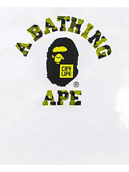 Tricou A Bathing Ape® cu imagine alb