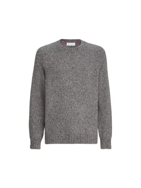 Dzianinowy sweter Brunello Cucinelli szary