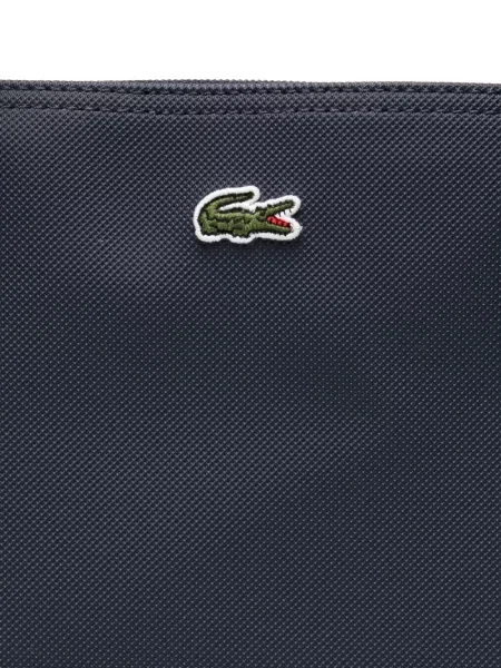 Geantă shopper Lacoste cu broderie albastru