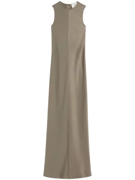 Rochie maxi Ami Paris lungă de costum gri