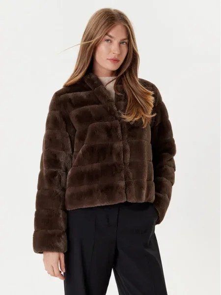 Palton de blană Marella maro