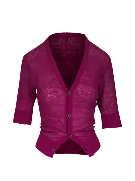 Scurt cardigan R13 cu decolteu în V violet