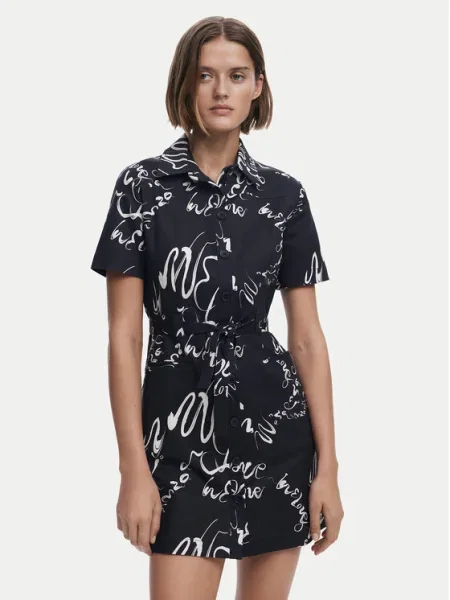 Desigual Rochie tip cămașă negru