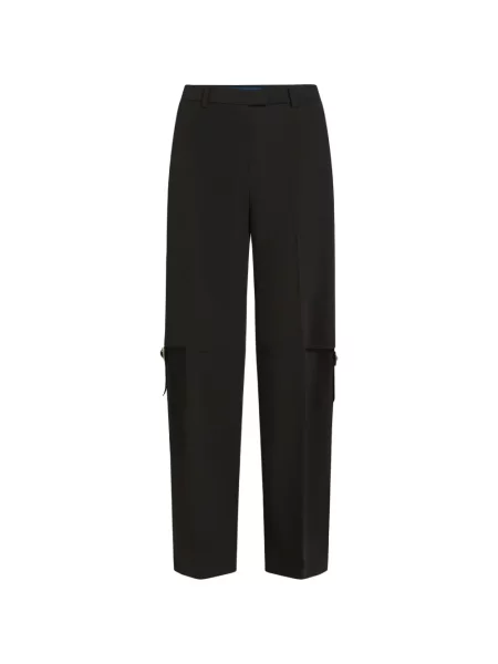 Pantaloni Karl Lagerfeld Jeans cu cataramă negru