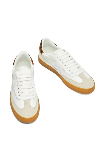 Sneakersy Stuart Weitzman sznurowane koronkowe białe