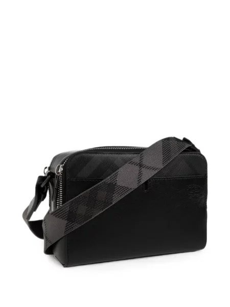 Καρό τσάντα χιαστί Burberry μαύρο