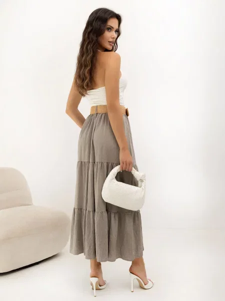 Fusta maxi Italy Moda bej