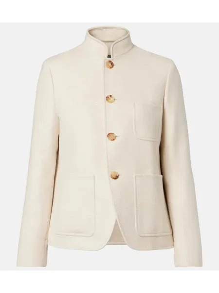 Kurtka Loro Piana z kaszmiru biała