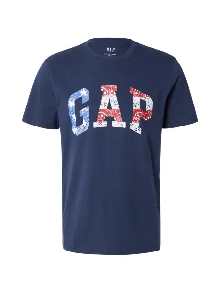 GAP Tricou EVERYDAY bleumarin / albastru regal / roşu închis alb