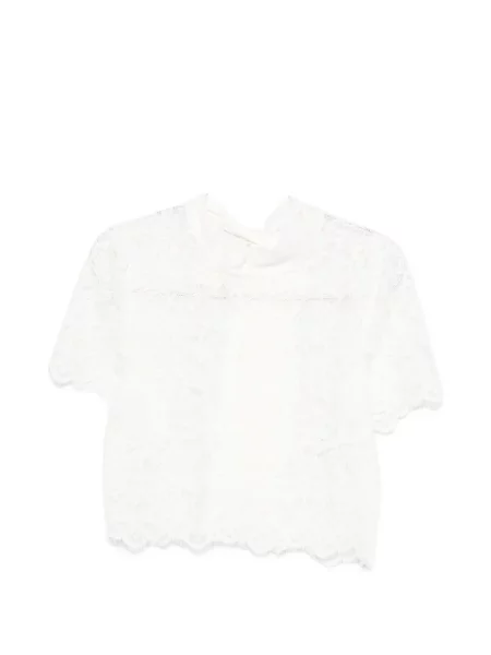 Top Imperial din dantelă alb