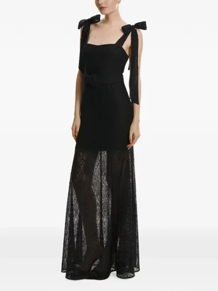 Rochie maxi Lita Couture cu bretele negru
