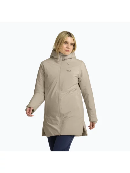 Geacă de ploaie pentru femei Jack Wolfskin Heidelstein 2 Ins oyster