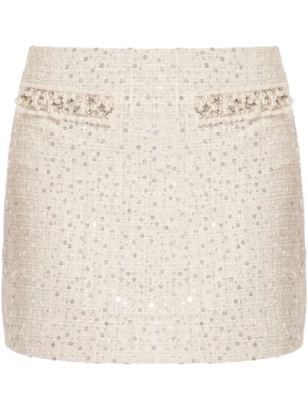 Mała mały spódnica mini Loveshackfancy z perełkami