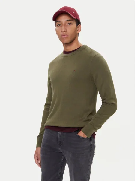 Tommy Hilfiger Pulover cu adaos de cașmir verde